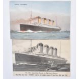 RMS TITANIC - TWO PERIOD PICTURE POSTCARDS