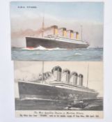 RMS TITANIC - TWO PERIOD PICTURE POSTCARDS