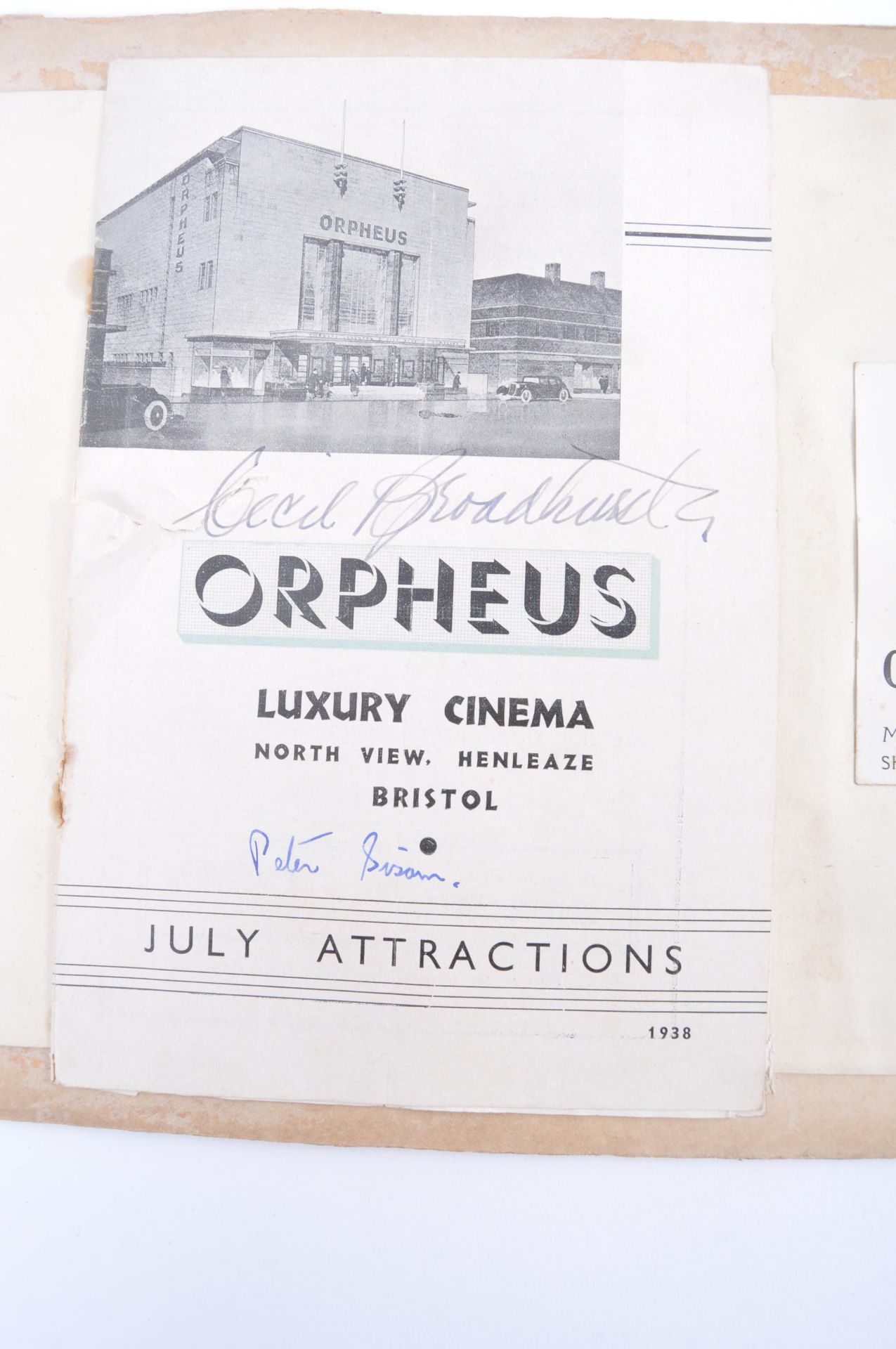ORPHEUS CINEMA BRISTOL EPHEMERA - Bild 4 aus 5