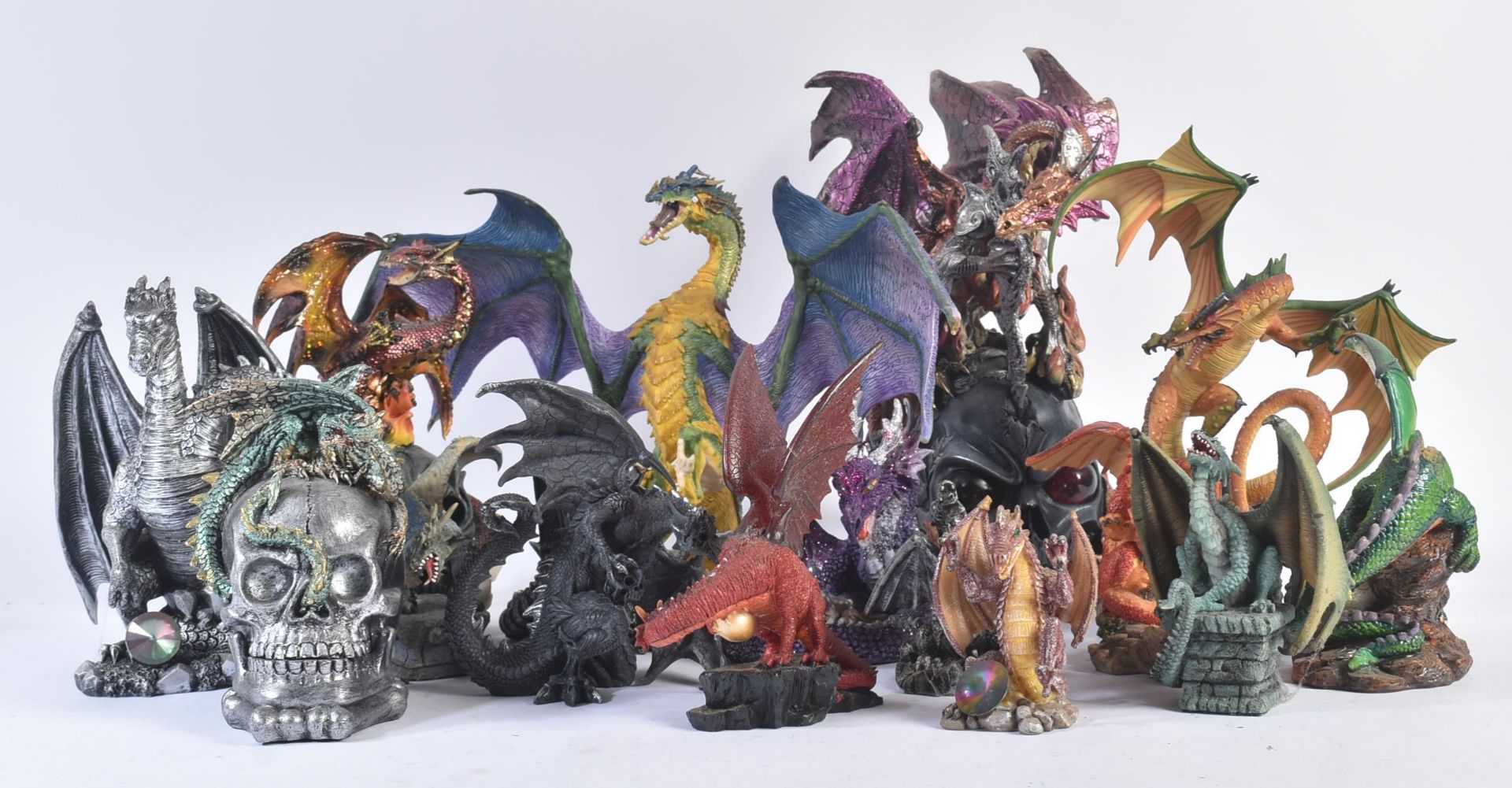 COLLECTION OF VINTAGE MYTHICAL DRAGON FIGURINES