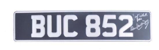 DAD'S ARMY (BBC SITCOM) - SIGNED JONES' VAN NUMBER PLATE