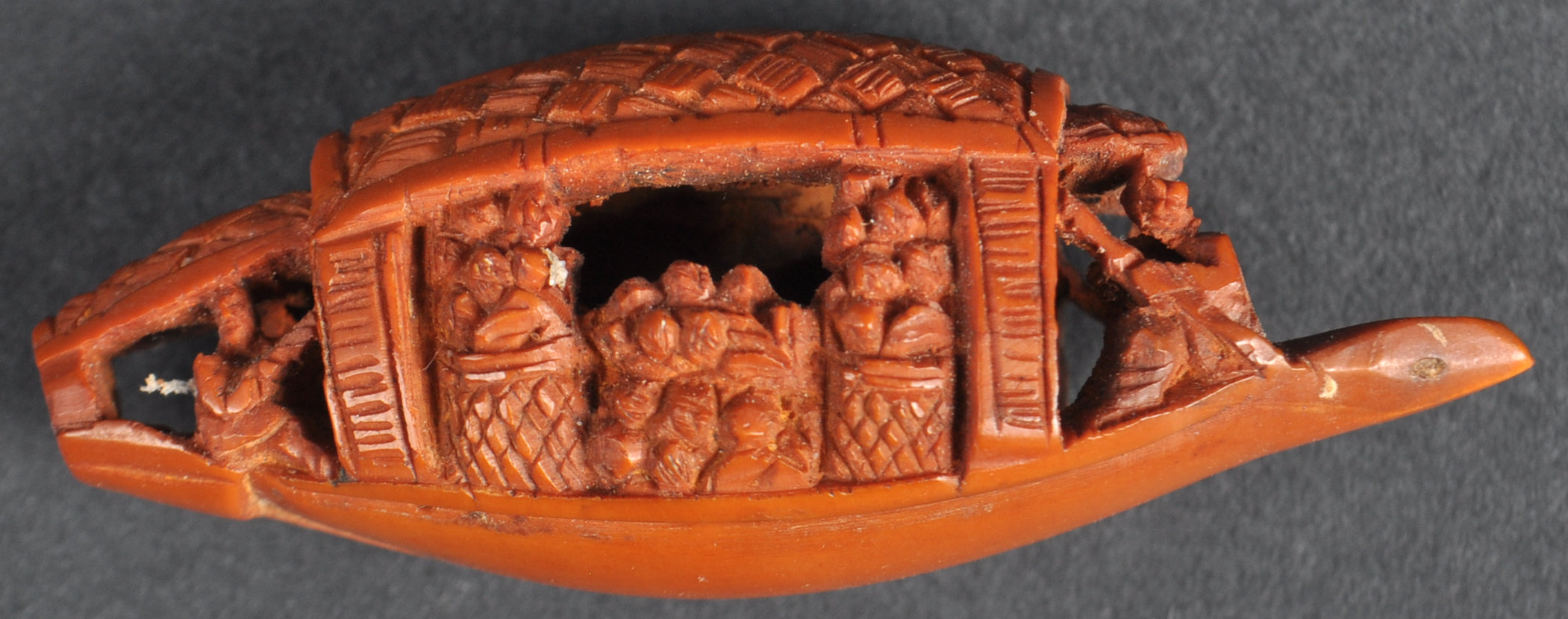 TWO 19TH CENTURY CHINESE HAND CARVED HEDIAO NUTS - Image 9 of 9
