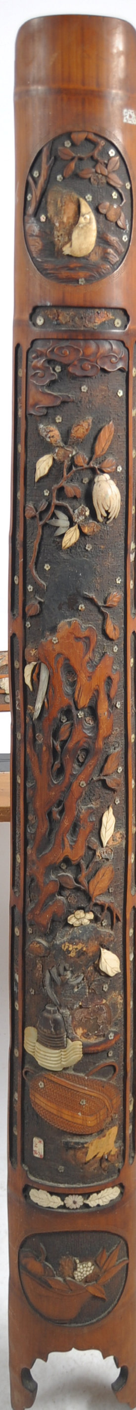 PAIR OF 19TH CENTURY JAPANESE BAMBOO WALL PANELS - Image 8 of 12