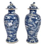 PAIR OF 19TH CENTURY CHINESE KANGXI MARK VASES