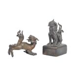 TWO 19TH CENTURY CHINESE BRONZE FIGURINES