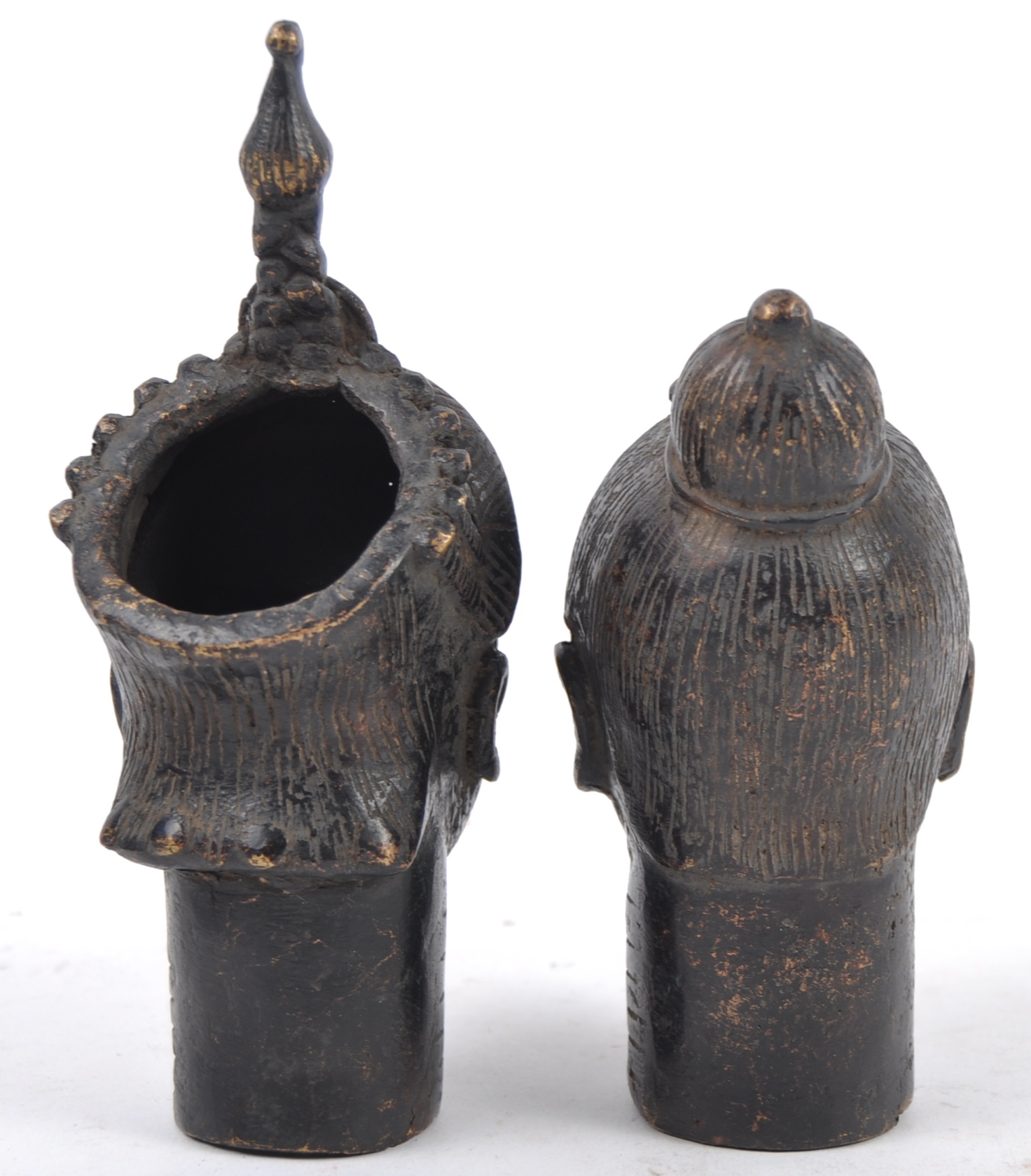 PAIR OF 19TH CENTURY AFRICAN BRONZE BUSTS - Image 3 of 5