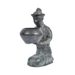 EARLY 20TH CENTURY CHINESE BRONZE FIGURAL INCENSE BOWL