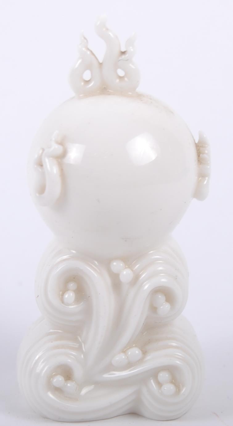 CHINESE DEHUA PORCELAIN DRAGON & FLAMING PEARL - Image 8 of 9