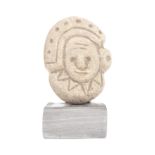 STONE CARVED MEXICAN HEAD