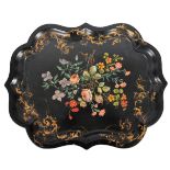 18TH CENTURY CHINESE BLACK LACQUER TRAY