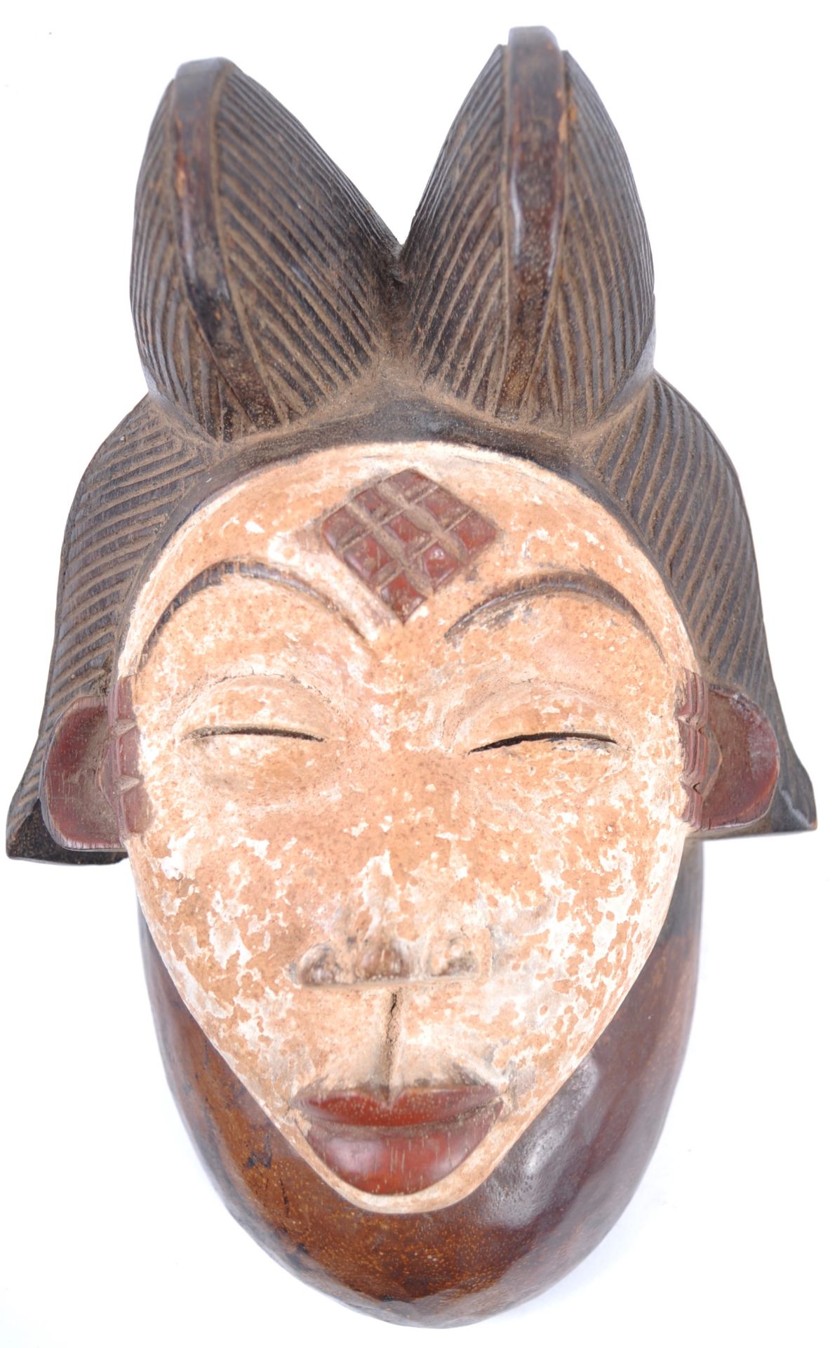 TWO AFRICAN TRIBAL PUNU LUMBO MOURNING MASKS - Image 5 of 9