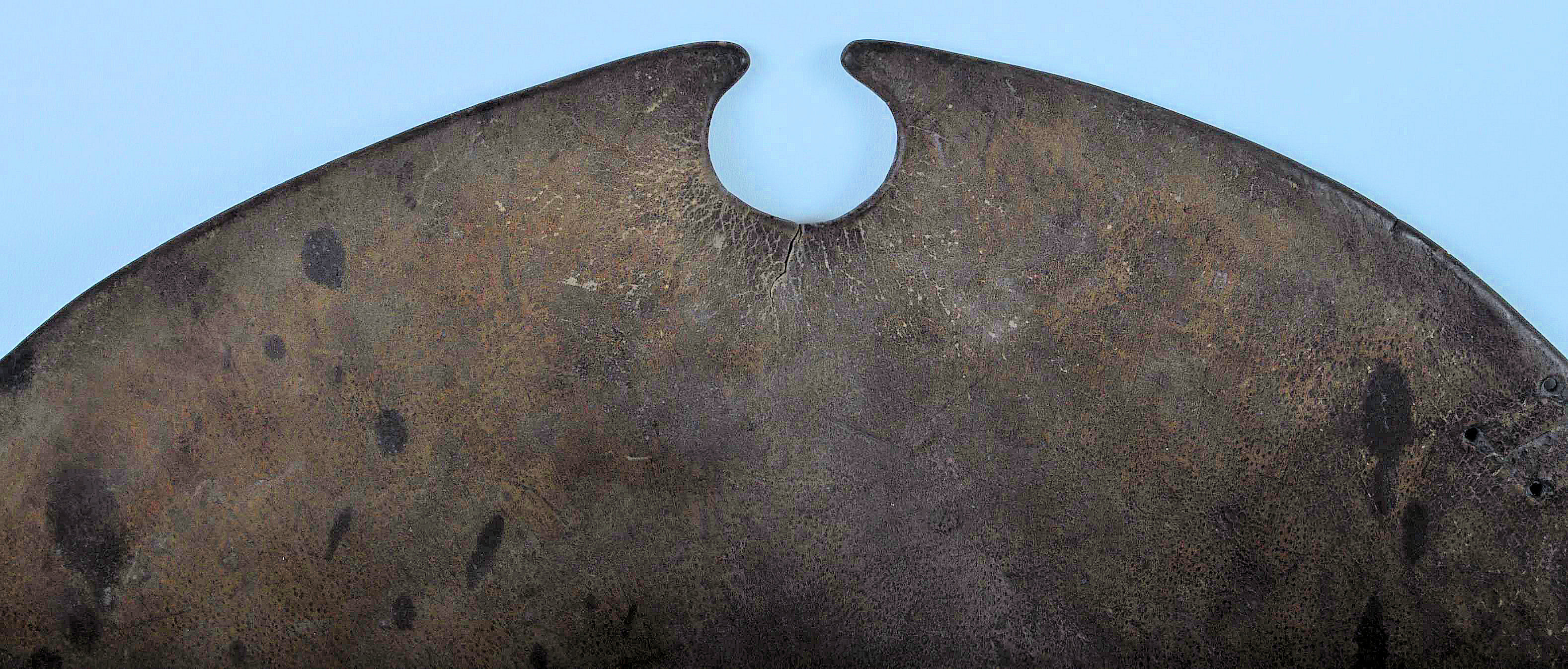 19TH CENTURY SUDANESE CIRCULAR HIDE SHIELD - Image 4 of 6