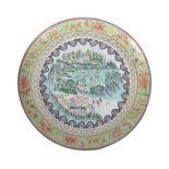 19TH CENTURY CHINESE FAMILLE VERTE PLATE