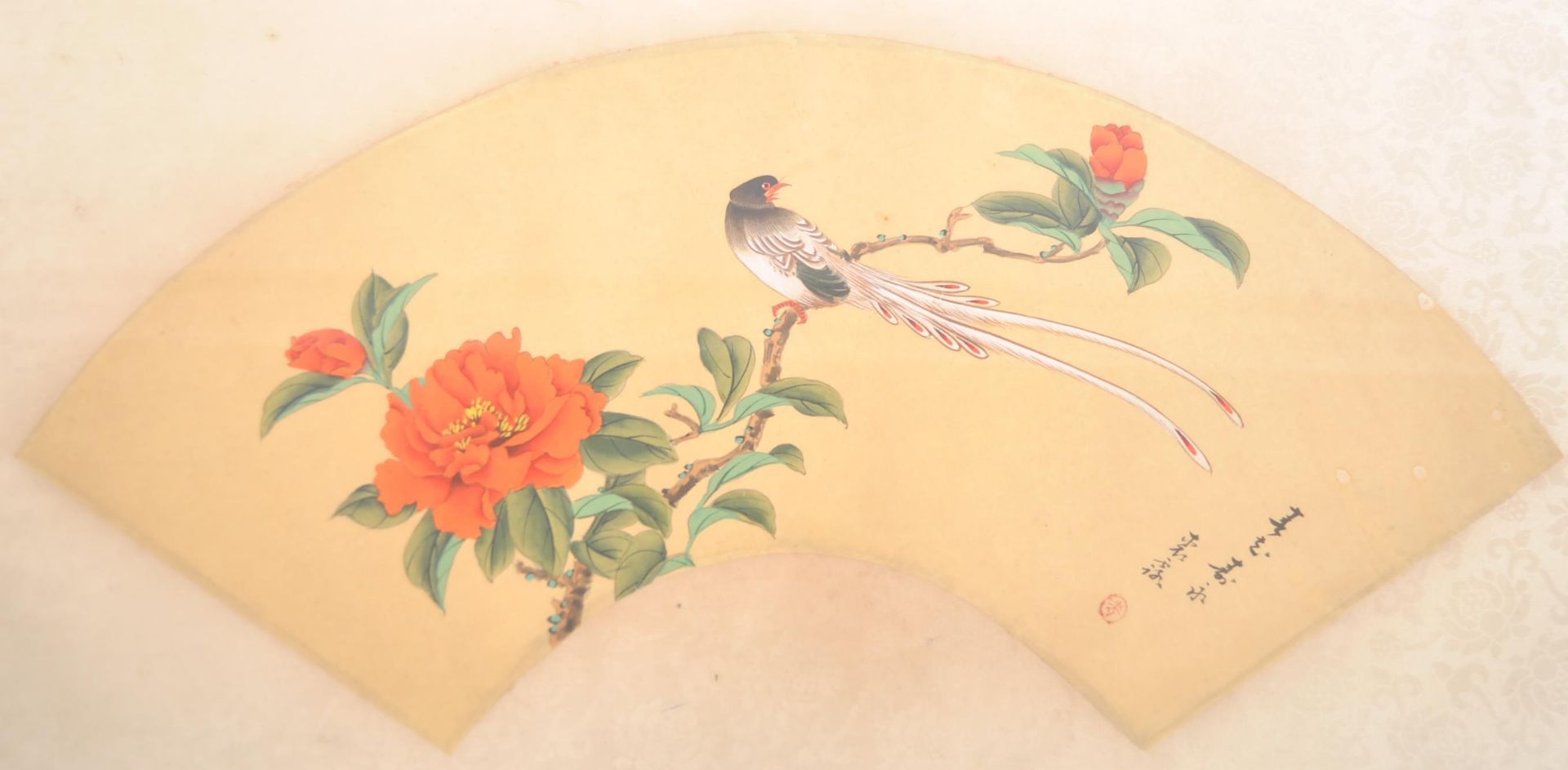 SERIES OF FOUR CHINESE WATERCOLOUR FAN PAINTINGS - Image 7 of 7