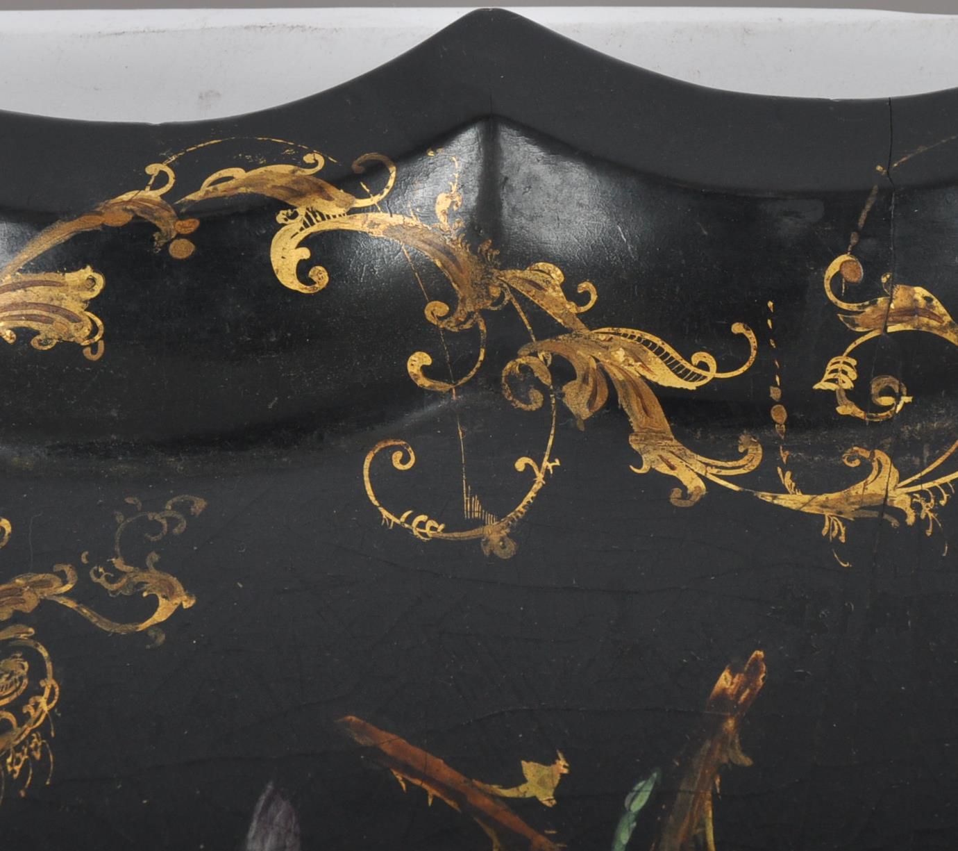 18TH CENTURY CHINESE BLACK LACQUER TRAY - Image 3 of 4