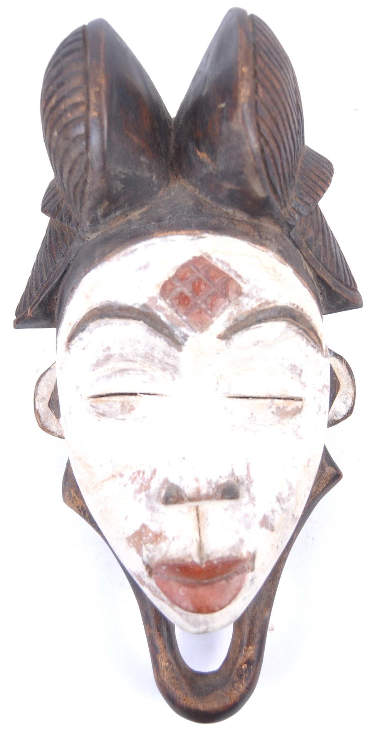 TWO AFRICAN TRIBAL PUNU LUMBO MOURNING MASKS - Image 2 of 9