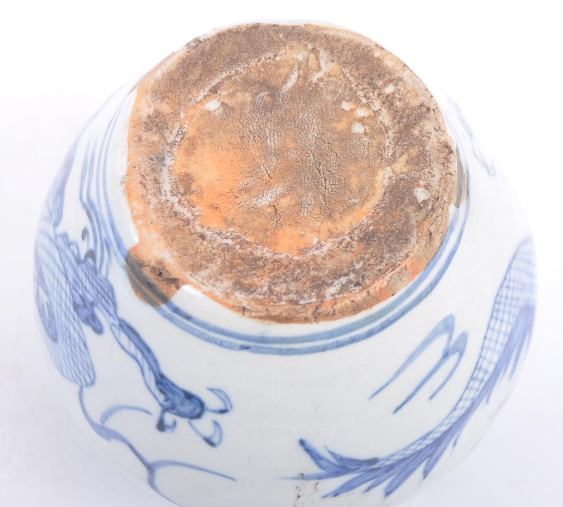 CHINESE MING DYNASTY BLUE & WHITE GINGER JAR - Image 8 of 8
