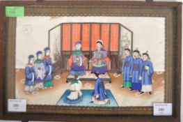19TH CENTURY CHINESE WATERCOLOUR PAINTING