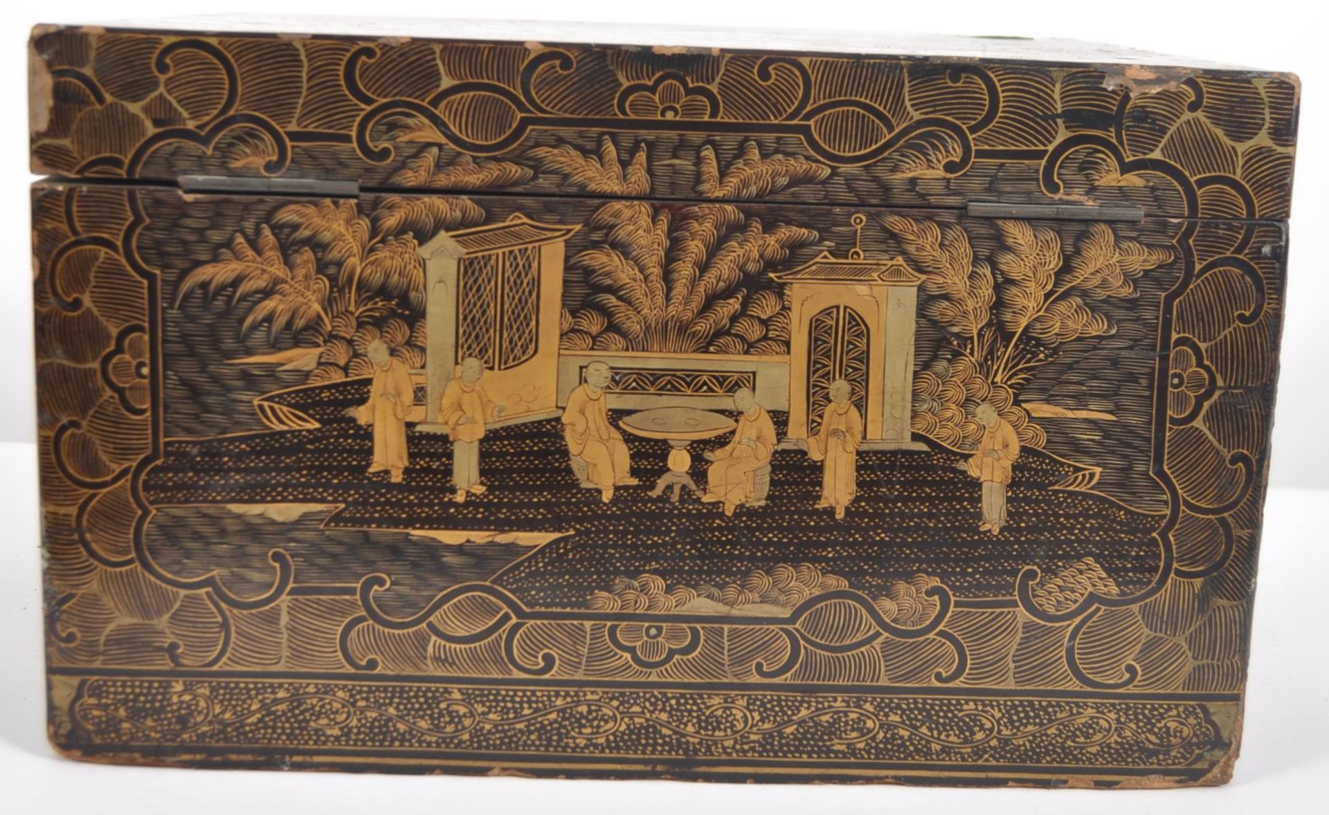 EARLY 20TH CENTURY CHINESE LACQUER TEA BOX - Image 6 of 8