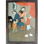 20TH CENTURY CHINESE ORIENTAL REVERSE PAINTING PICTURE