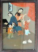 20TH CENTURY CHINESE ORIENTAL REVERSE PAINTING PICTURE