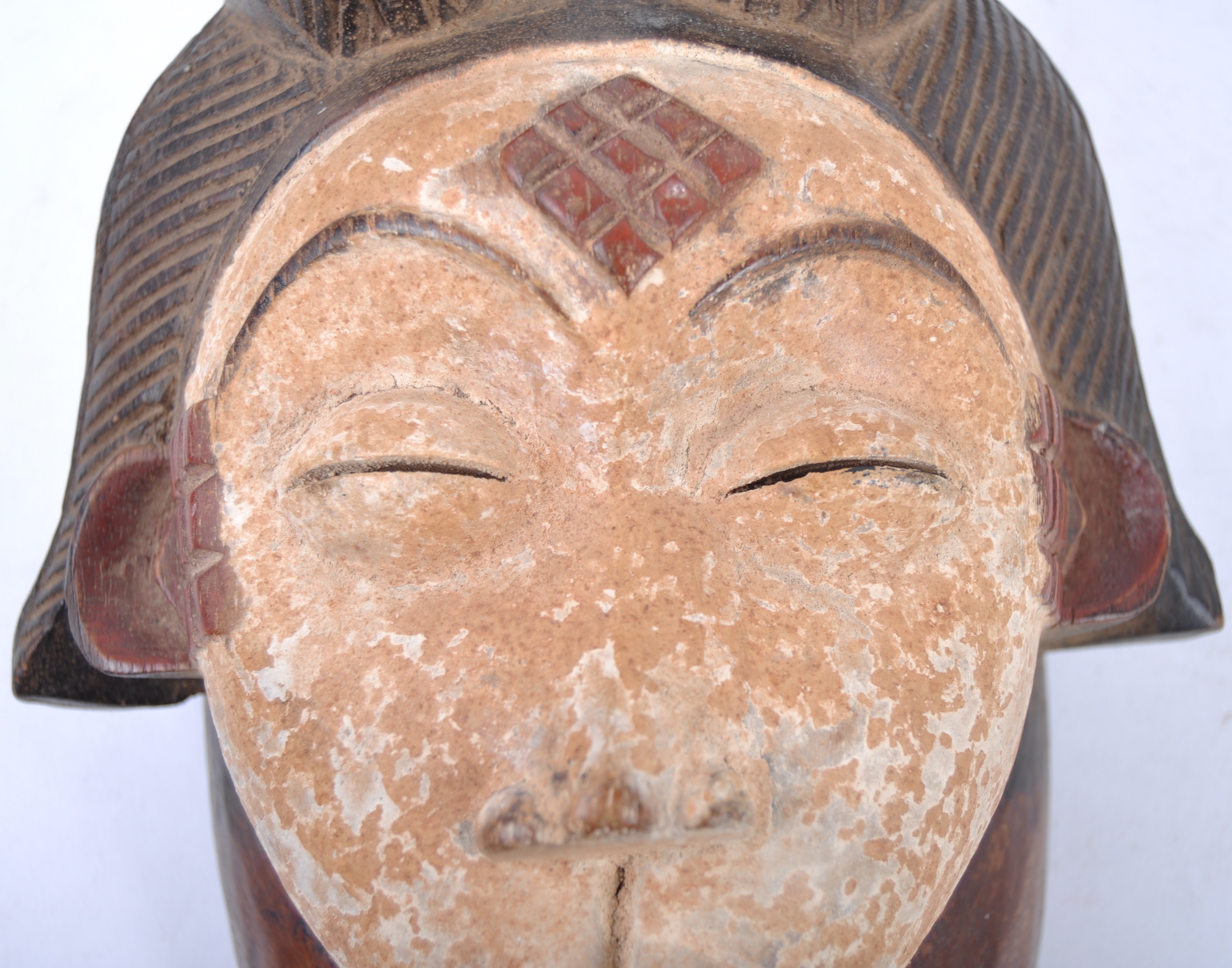 TWO AFRICAN TRIBAL PUNU LUMBO MOURNING MASKS - Image 6 of 9