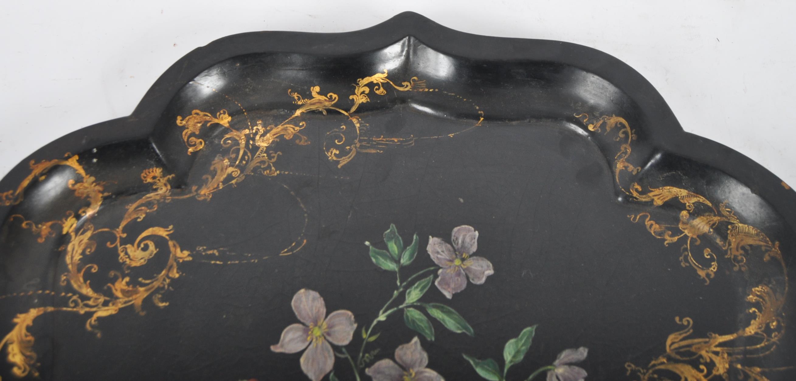 18TH CENTURY CHINESE BLACK LACQUER TRAY - Image 4 of 4