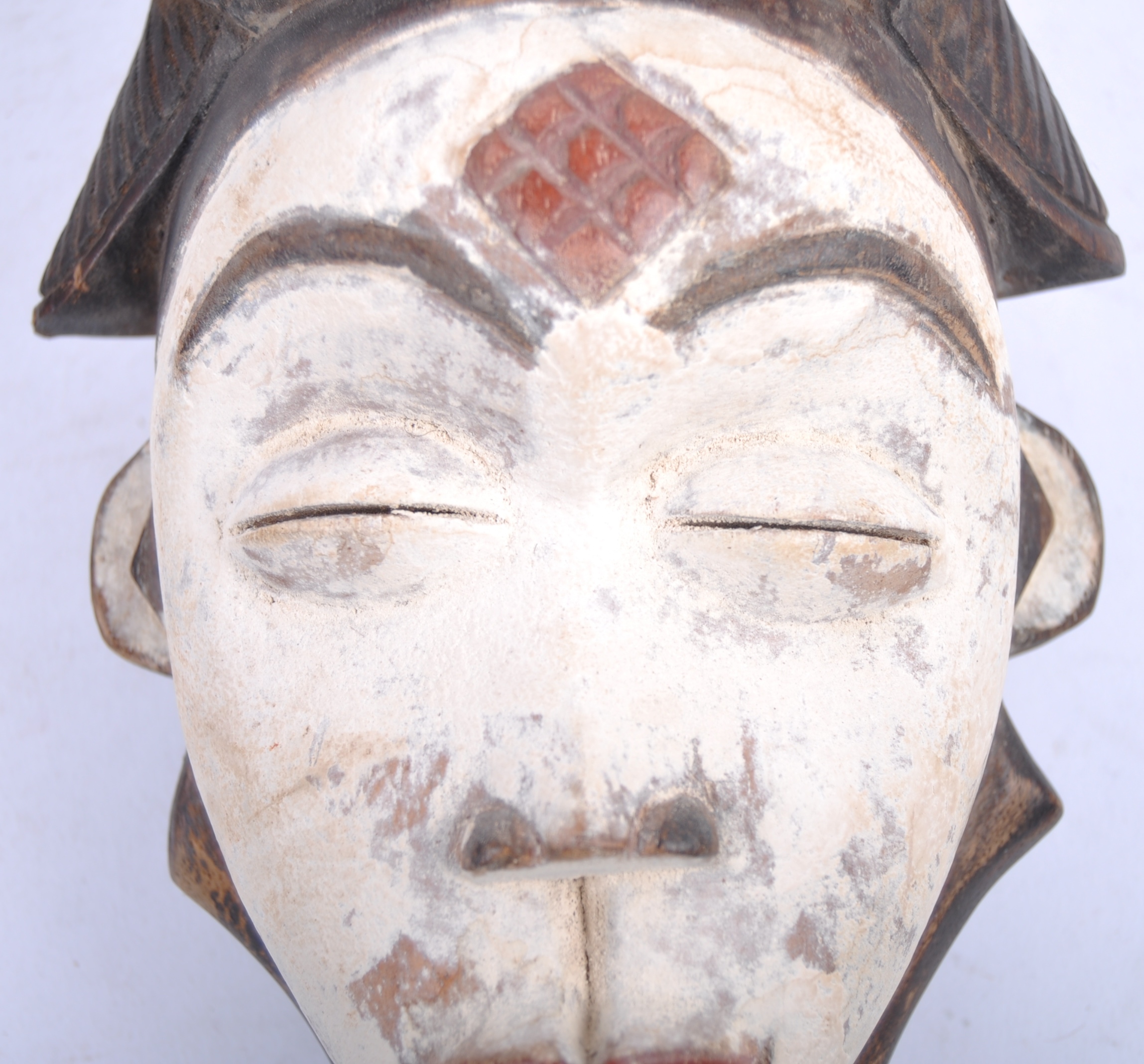 TWO AFRICAN TRIBAL PUNU LUMBO MOURNING MASKS - Image 3 of 9