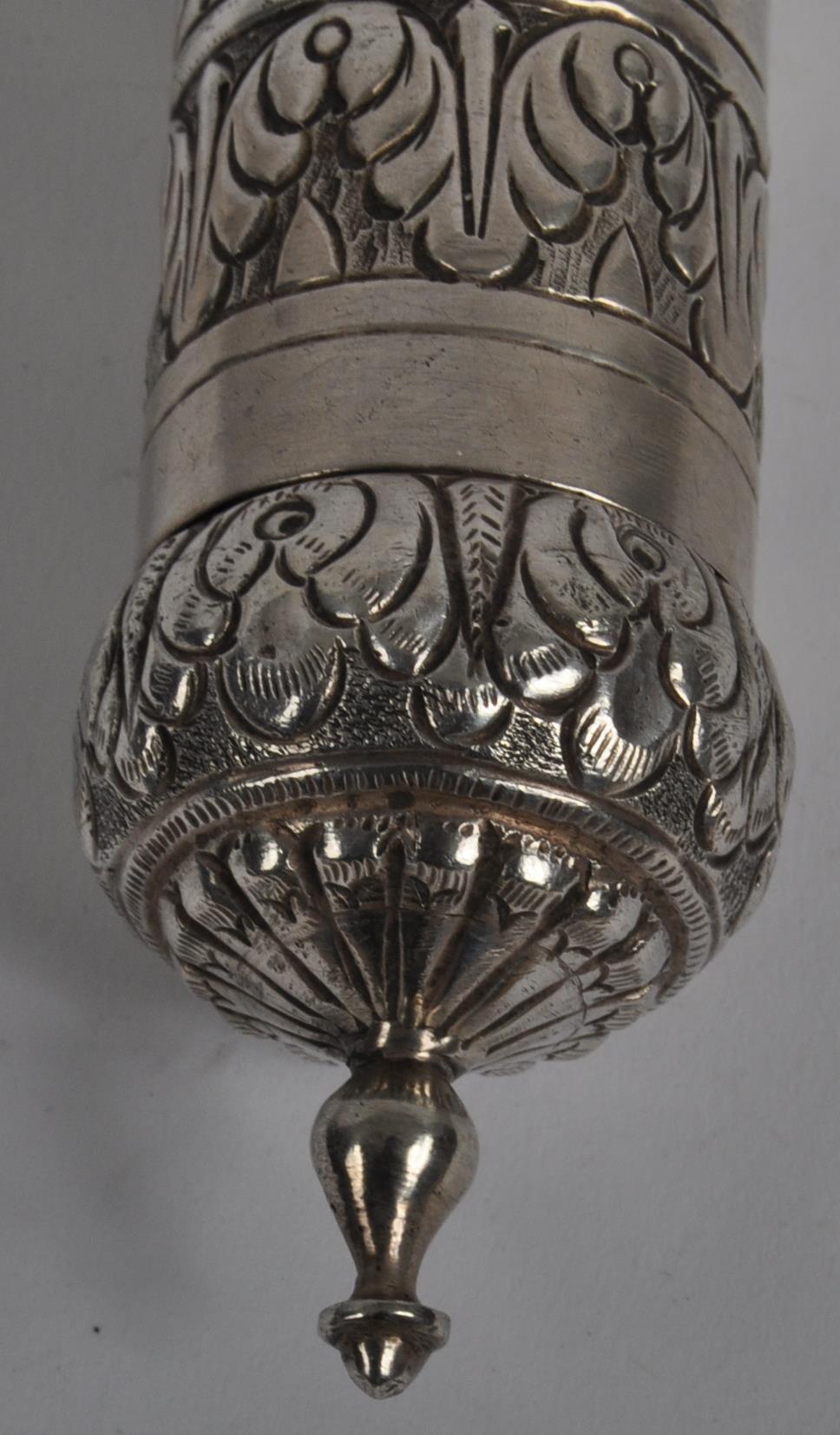 19TH CENTURY SILVER REPOUSSÉ DOCUMENT HOLDER - Image 2 of 4