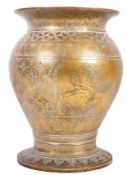 18TH CENTURY PERSIAN HEAVY BRONZE CENTREPIECE VASE