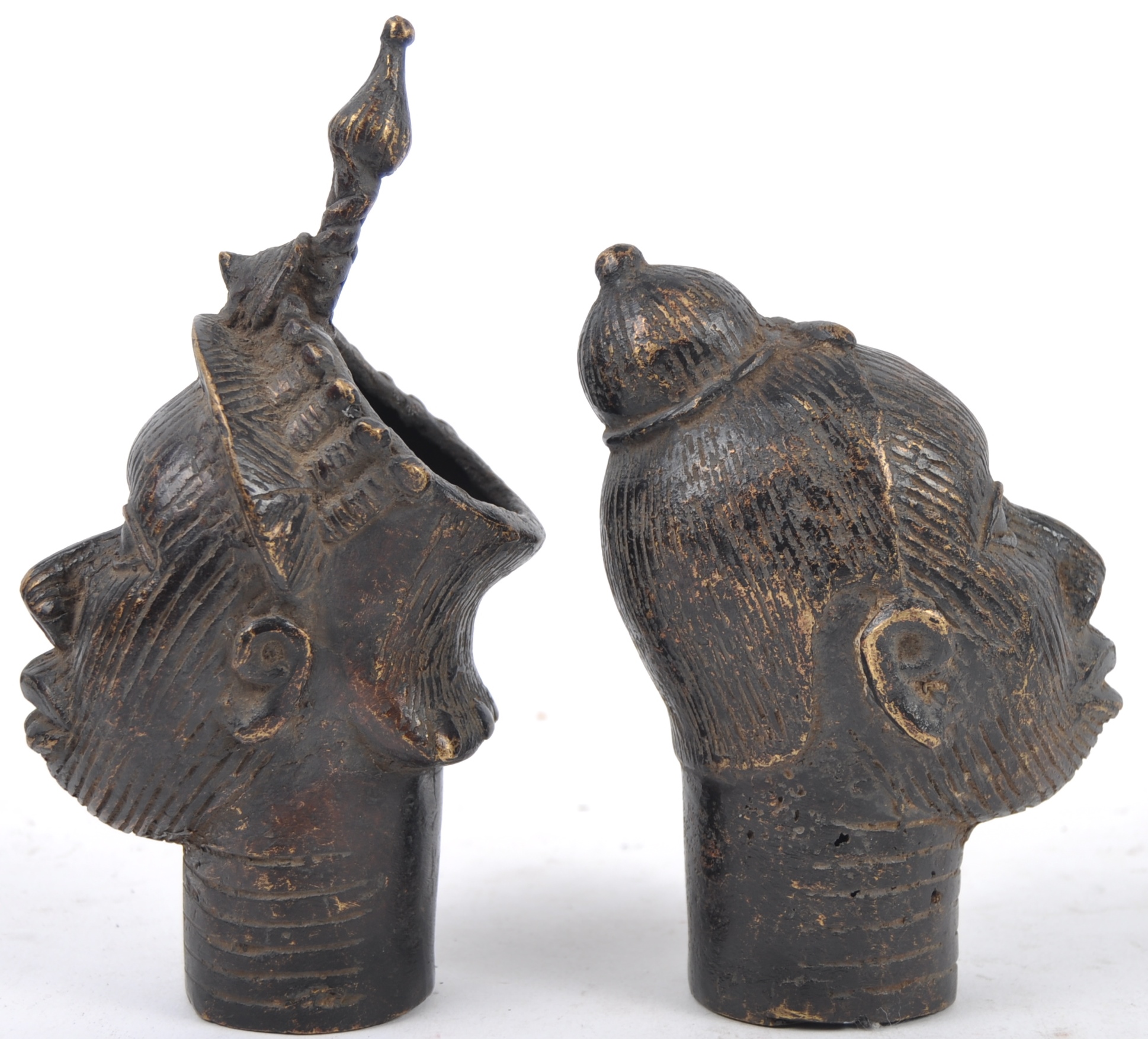 PAIR OF 19TH CENTURY AFRICAN BRONZE BUSTS - Image 4 of 5