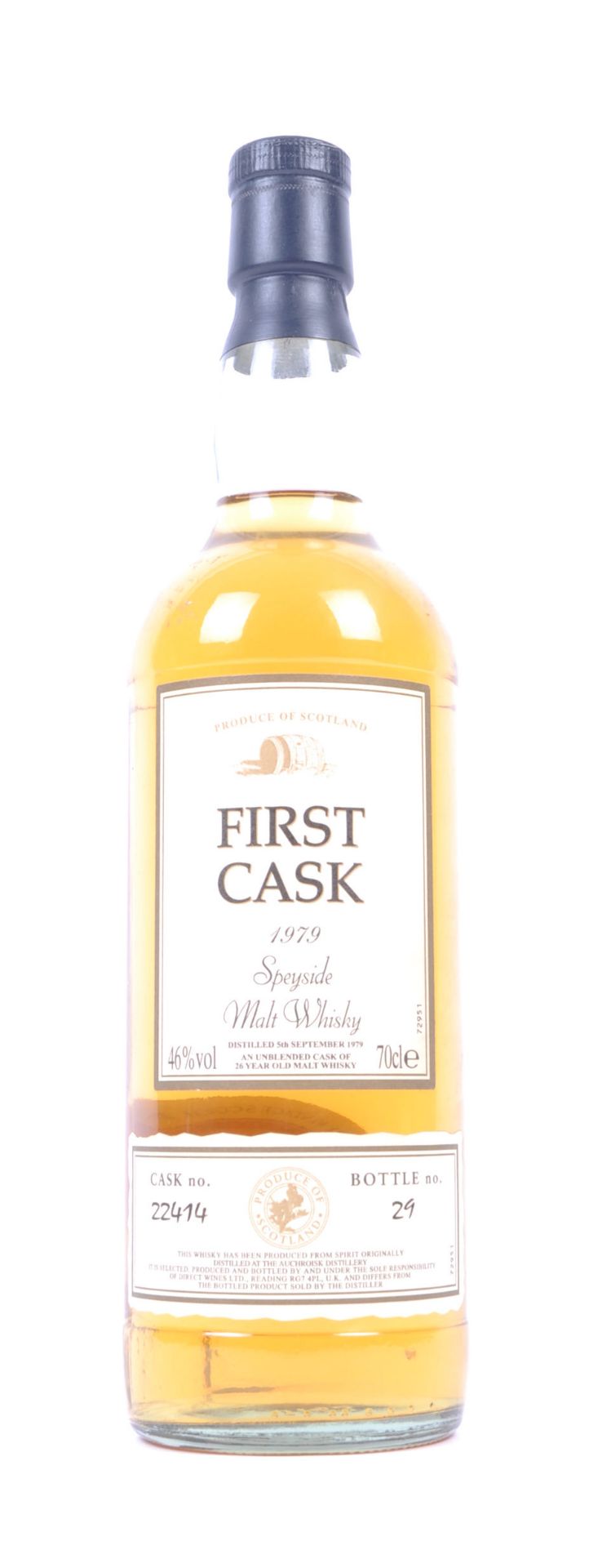 FIRST CASK 1979 SPEYSIDE SINGLE MALT WHISKY