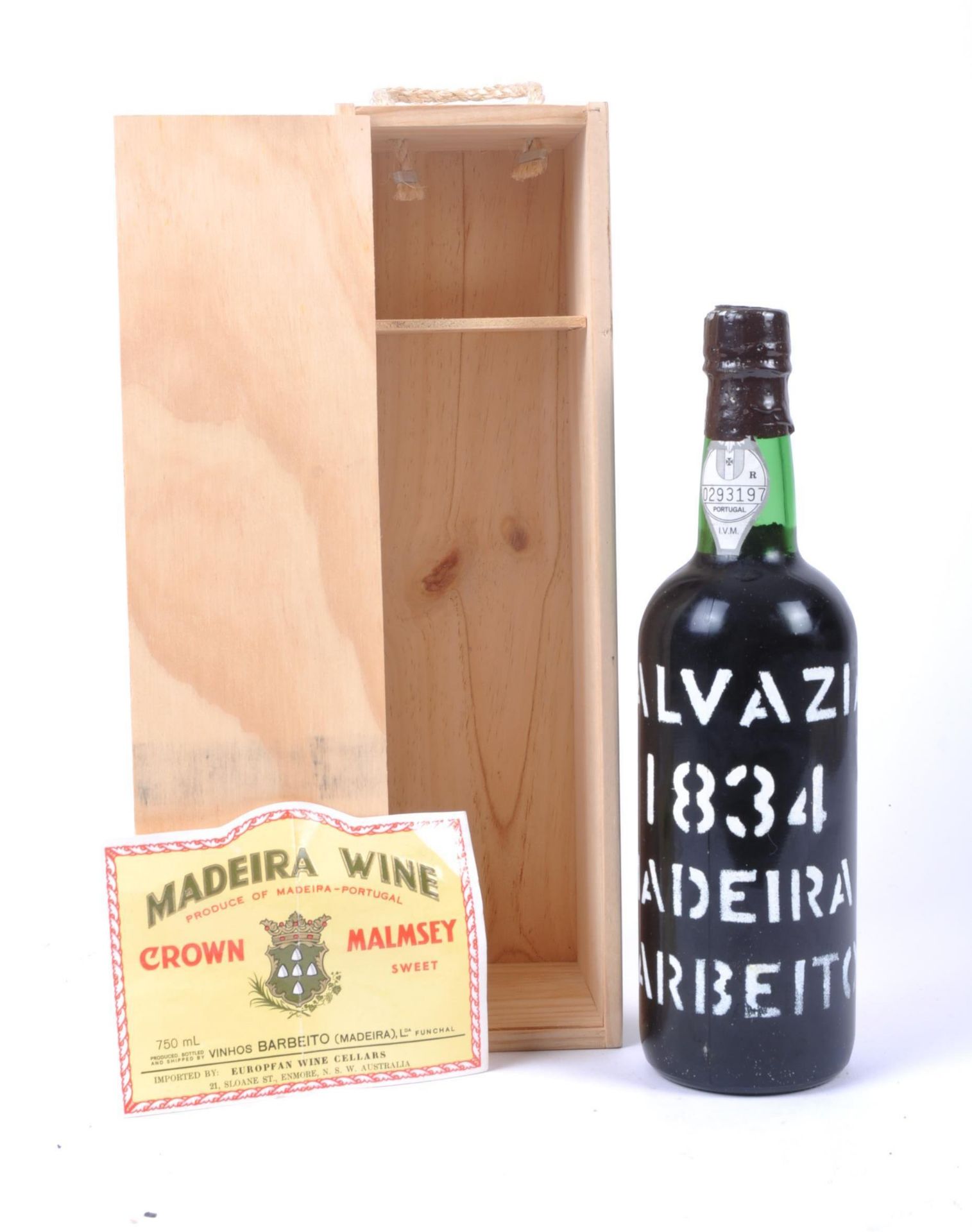 ONE BOTTLE OF BARBEITO MALVAZIA 1834