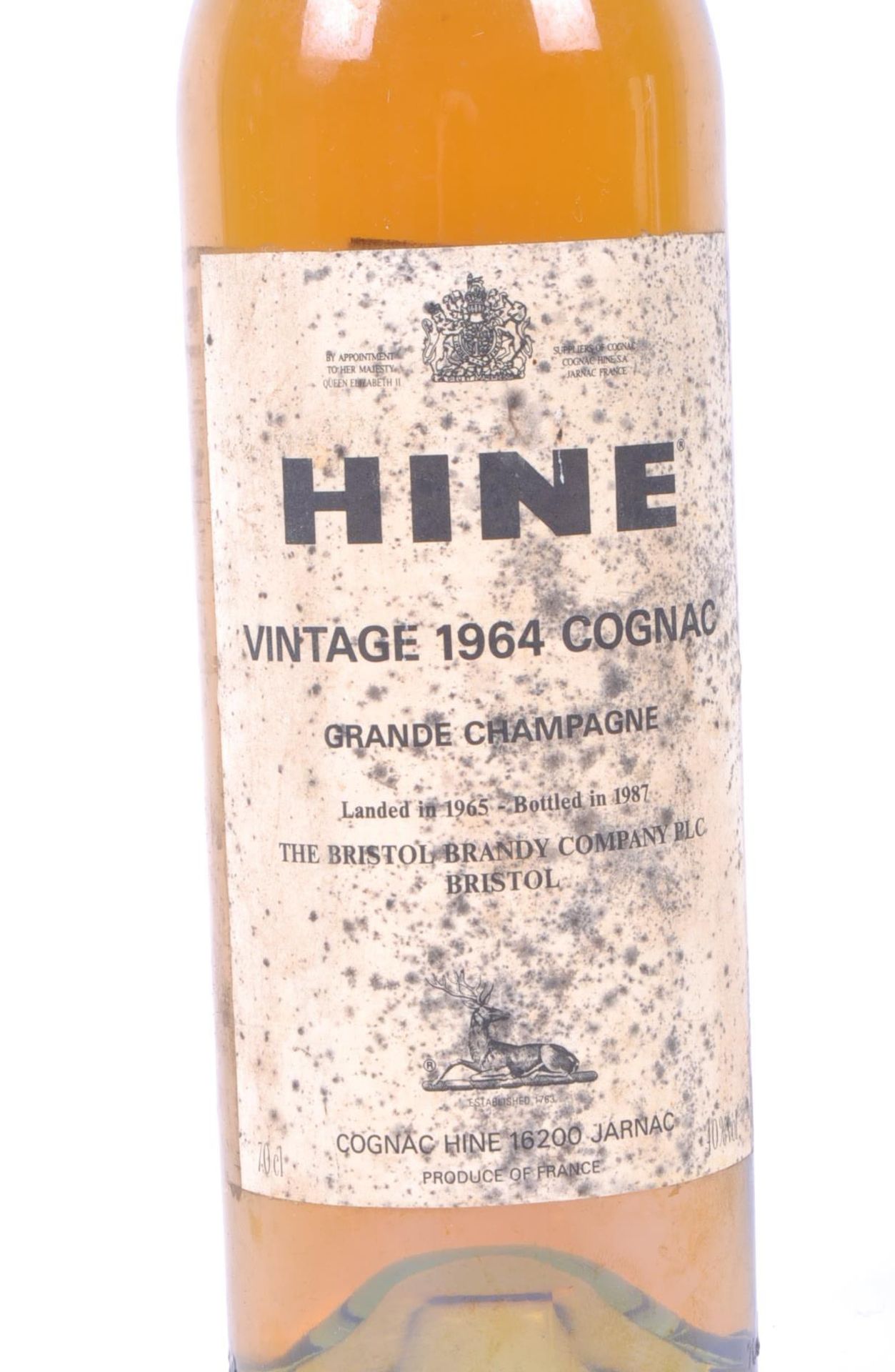 VINTAGE 1964 HINE GRAND CHAMPAGNE COGNAC - Image 2 of 3