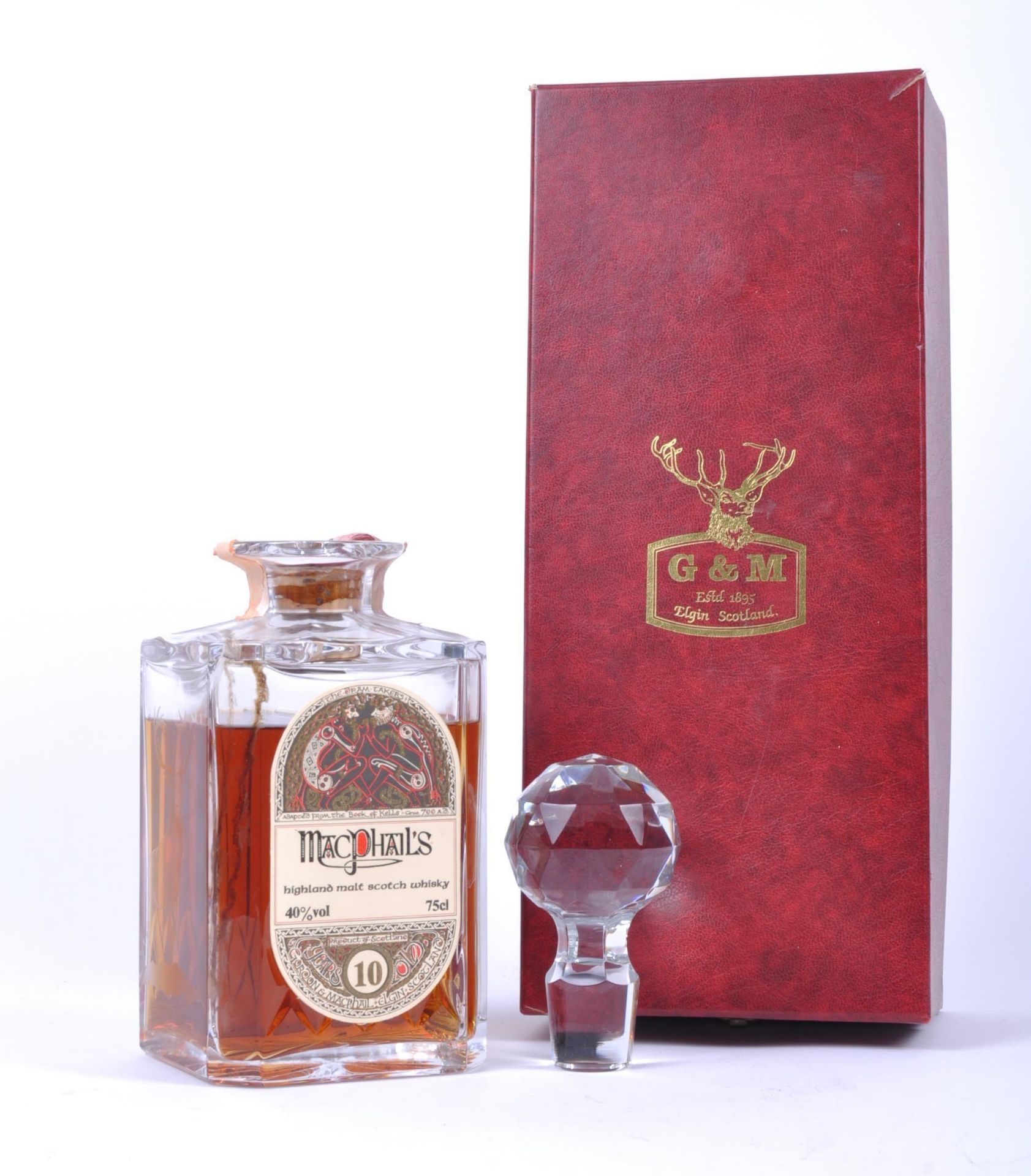 GORDON & MACPHAILS CRYSTAL DECANTER IN BOX - Image 2 of 7