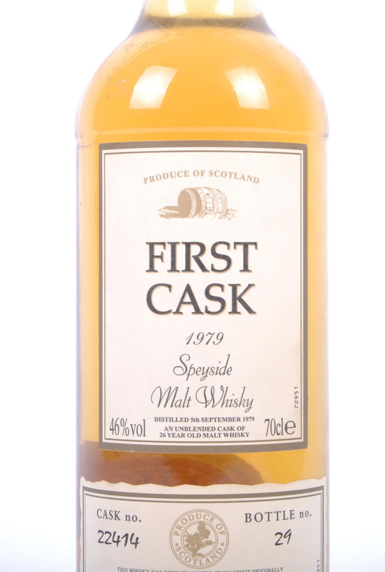 FIRST CASK 1979 SPEYSIDE SINGLE MALT WHISKY - Image 2 of 5