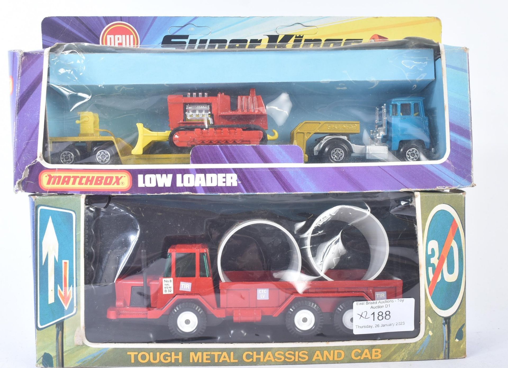 TWO VINTAGE DIECAST MODEL TRUCKS