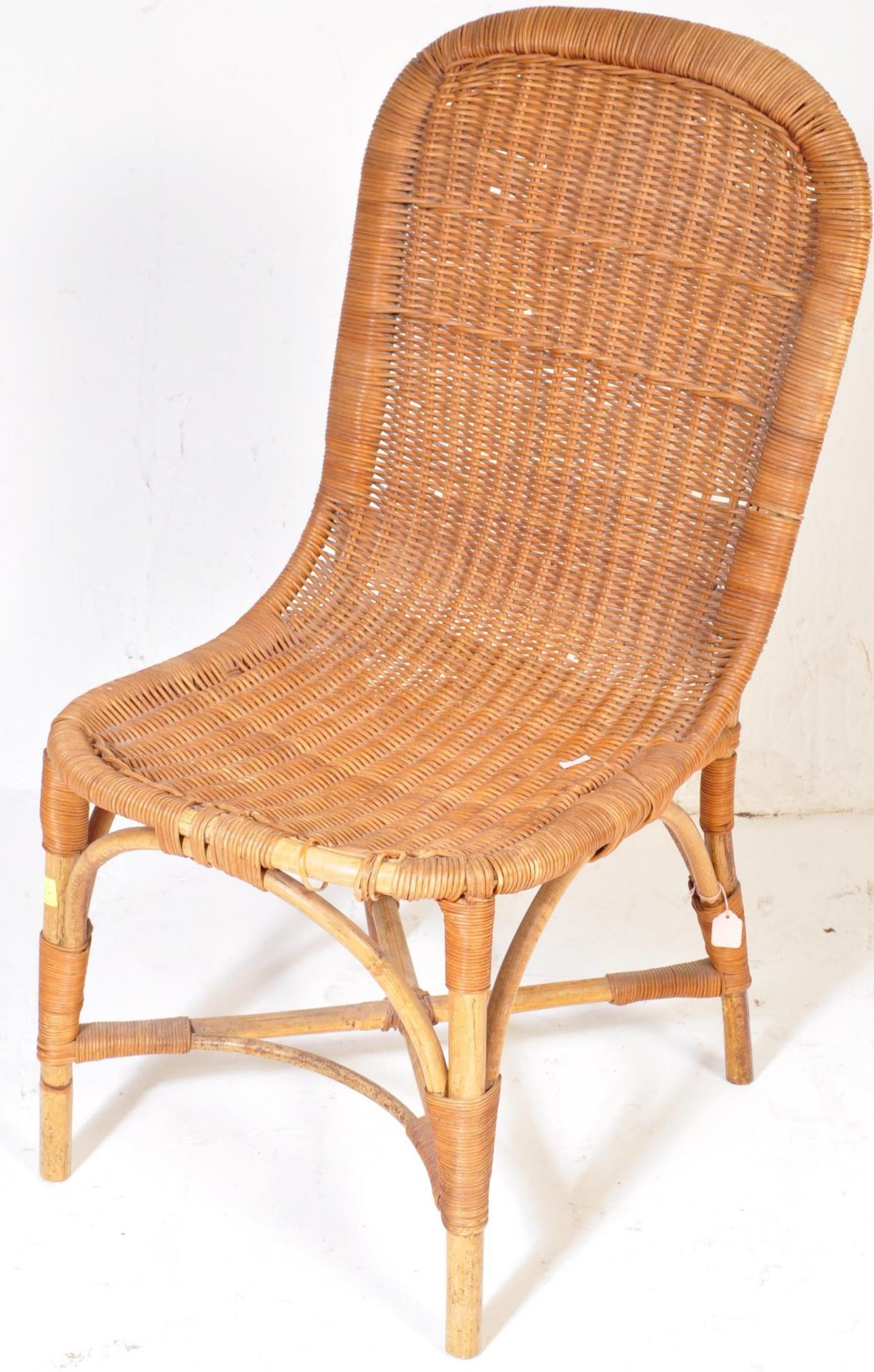 RETRO MID 20TH CENTURY WICKER CONSERVATORY CHAIR - Image 2 of 5