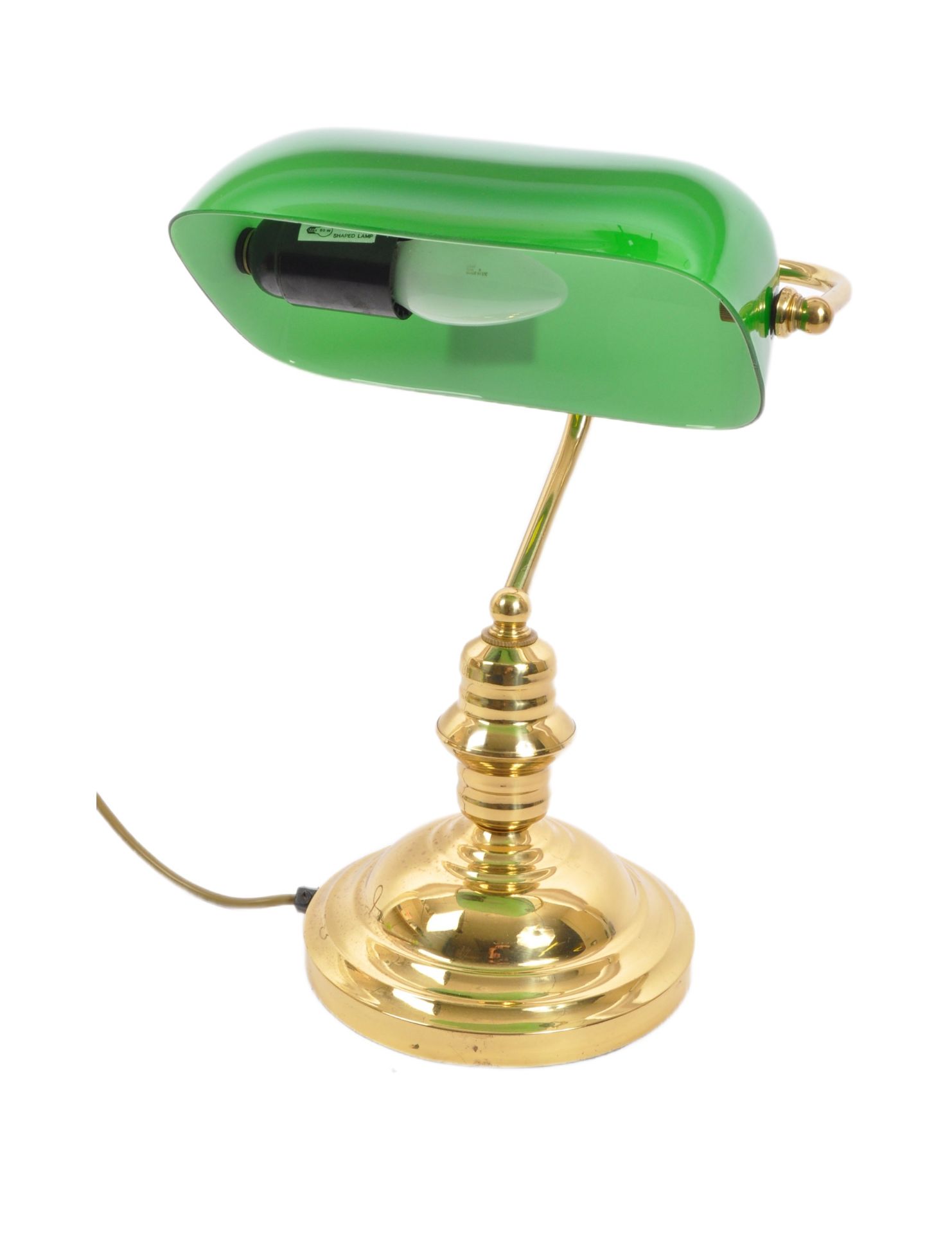 GREEN BANKERS OFFICE TABLE LAMP - 20TH CENTURY CIRCA 1980S