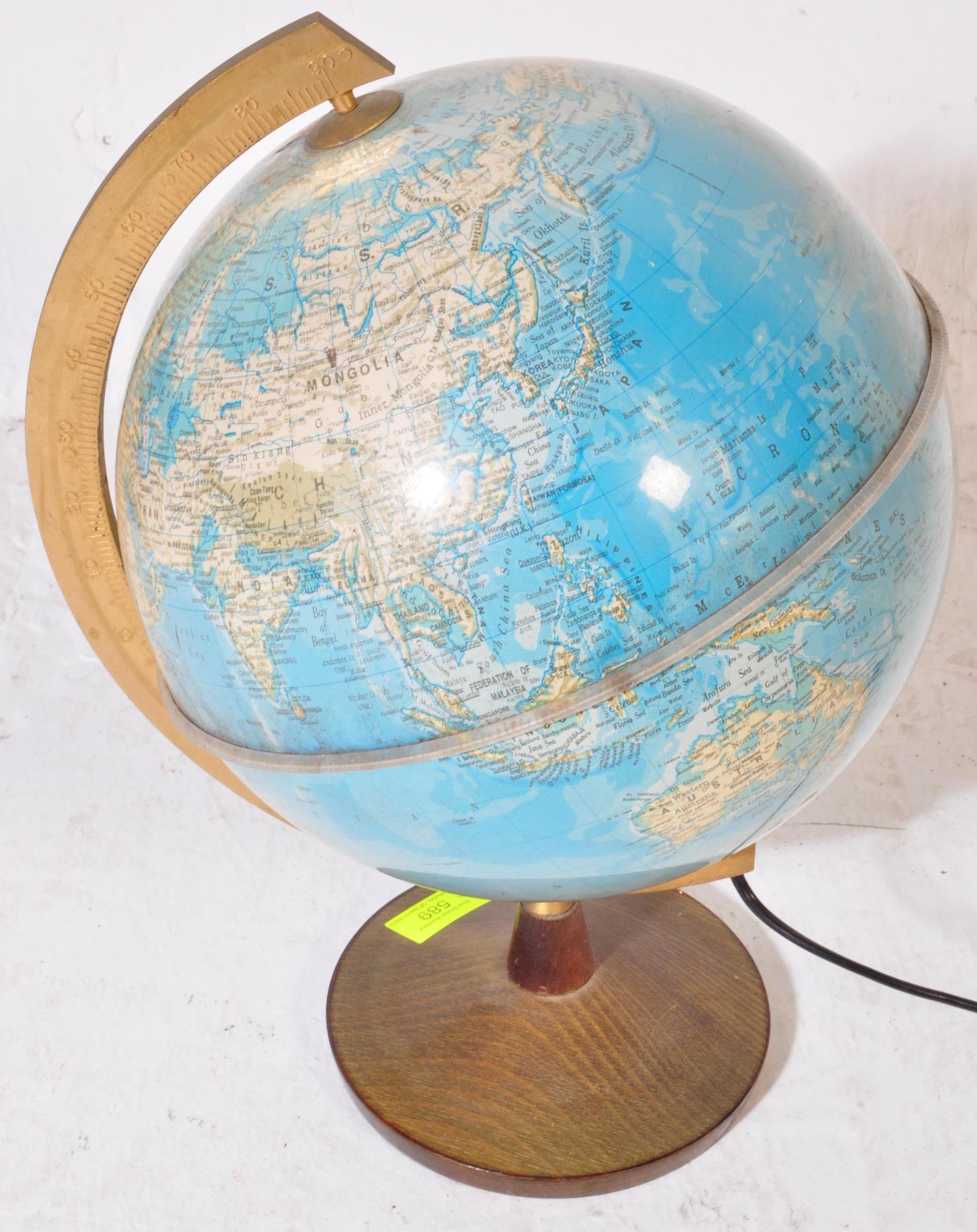 RETRO VINTAGE PHILIPS GLOBE ILLUMINATED DESK GLOBE - Image 2 of 5