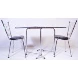 MID CENTURY FORMICA & CHROME TABLE & CHAIRS