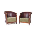 PAIR OF 19TH CENTURY MAHOGANY CHILDREN'S BOW BACK ARM CHAIR