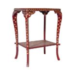 EARLY 20TH CENTURY CHINESE RED LACQUERED OCCASIONAL TABLE