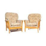 PAIR OF MID CENTURY ERCOL MANNER ARMCHAIRS