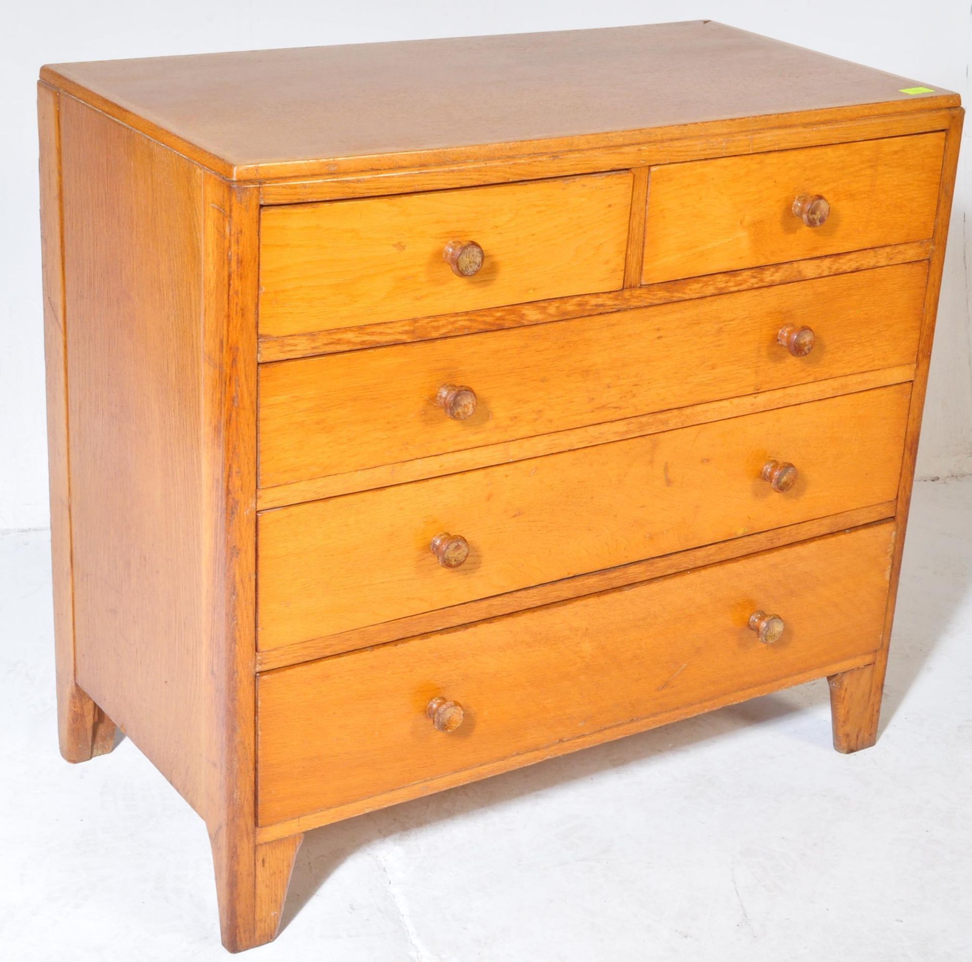 MID CENTURY OAK CHEST OF DRAWERS - Image 2 of 6