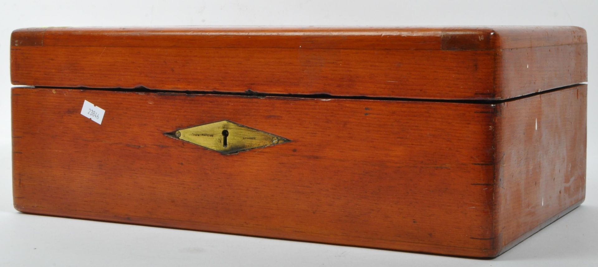 EARLY 20TH CENTURY WOODEN WRITING SLOPE - CHUBB & SONS