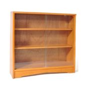 RETRO MID 20TH CENTURY TEAK GLAZED BOOKCASE