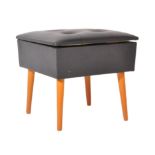 SHERBOURNE - MID 20TH CENTURY SEWING BOX FOOTSTOOL