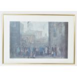 L. S. LOWRY (1887 - 1976) - 'OUTSIDE THE MILL' - LIMITED EDITION PRINT