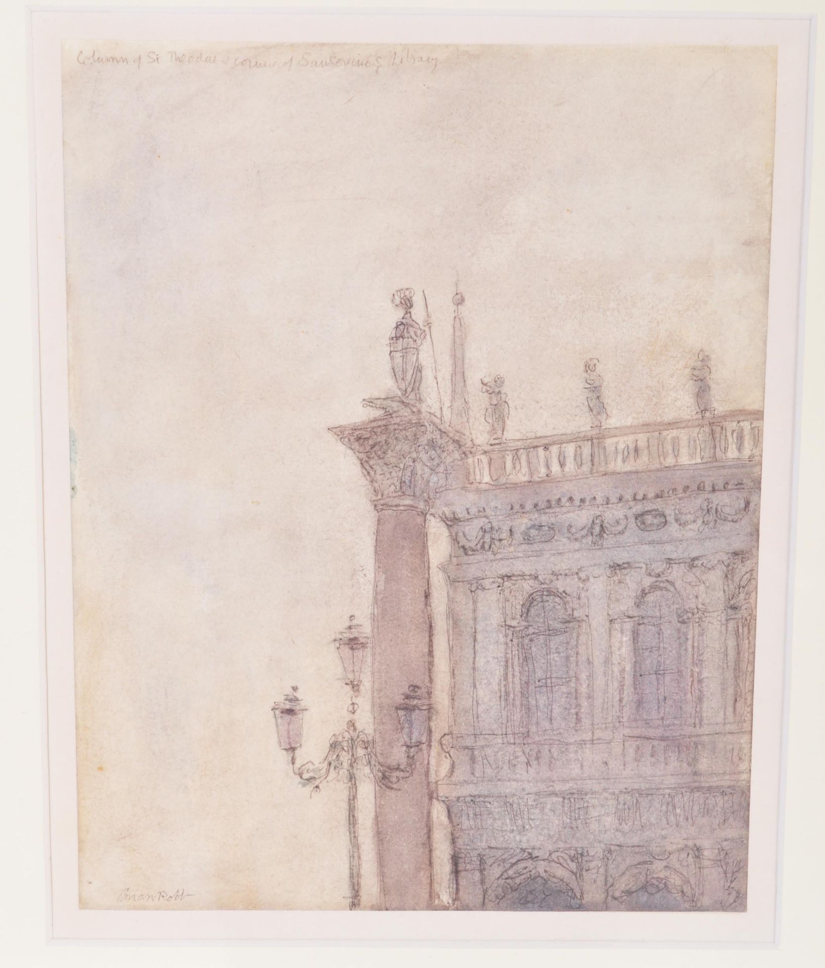 BRIAN ROBB (1913-1979) - WATERCOLOUR - SANSOVINO LIBRARY - Image 2 of 5